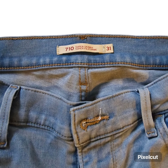 LEVIS 710 STRAIGHT LEG SUPER SKINNY HIGH WASTE - Picture 3 of 3